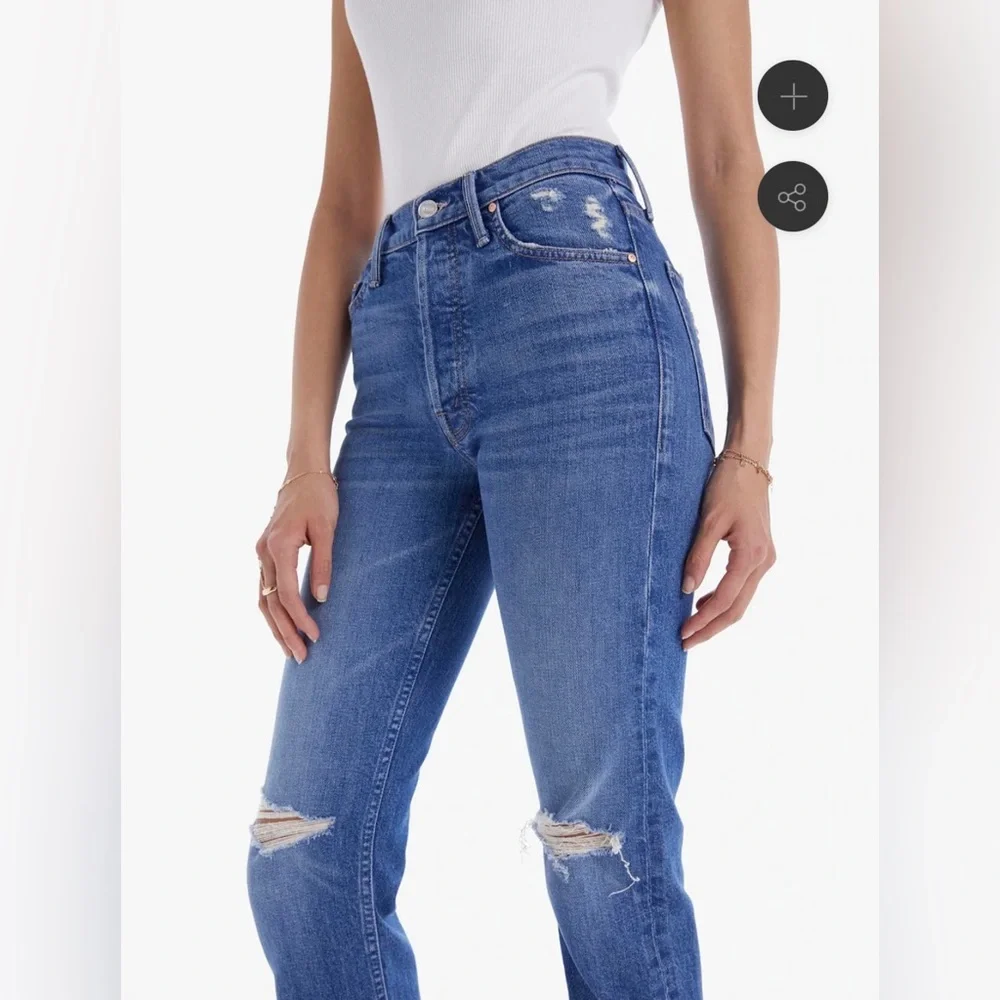 MOTHER SUPERIOR Tomcat Jeans Playing With Scissors Cropped Straight Leg 29 - Picture 9 of 16